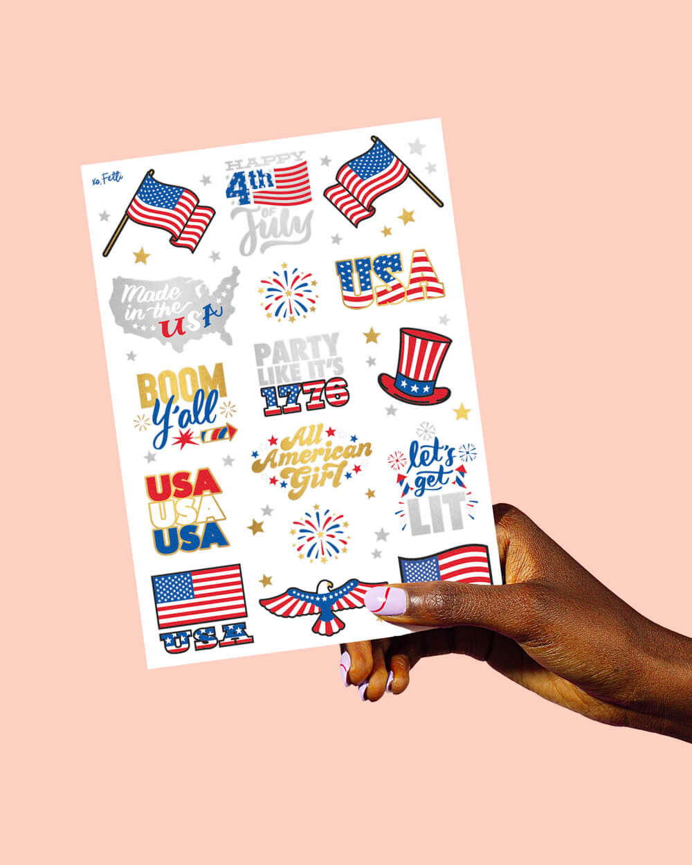 Let's Get Lit Tats - 30 Foil Temporary Tattoos