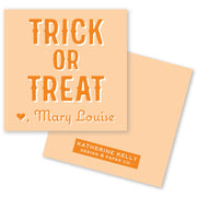 Orange Trick Or Treat Halloween Card