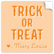Orange Trick Or Treat Halloween Sticker
