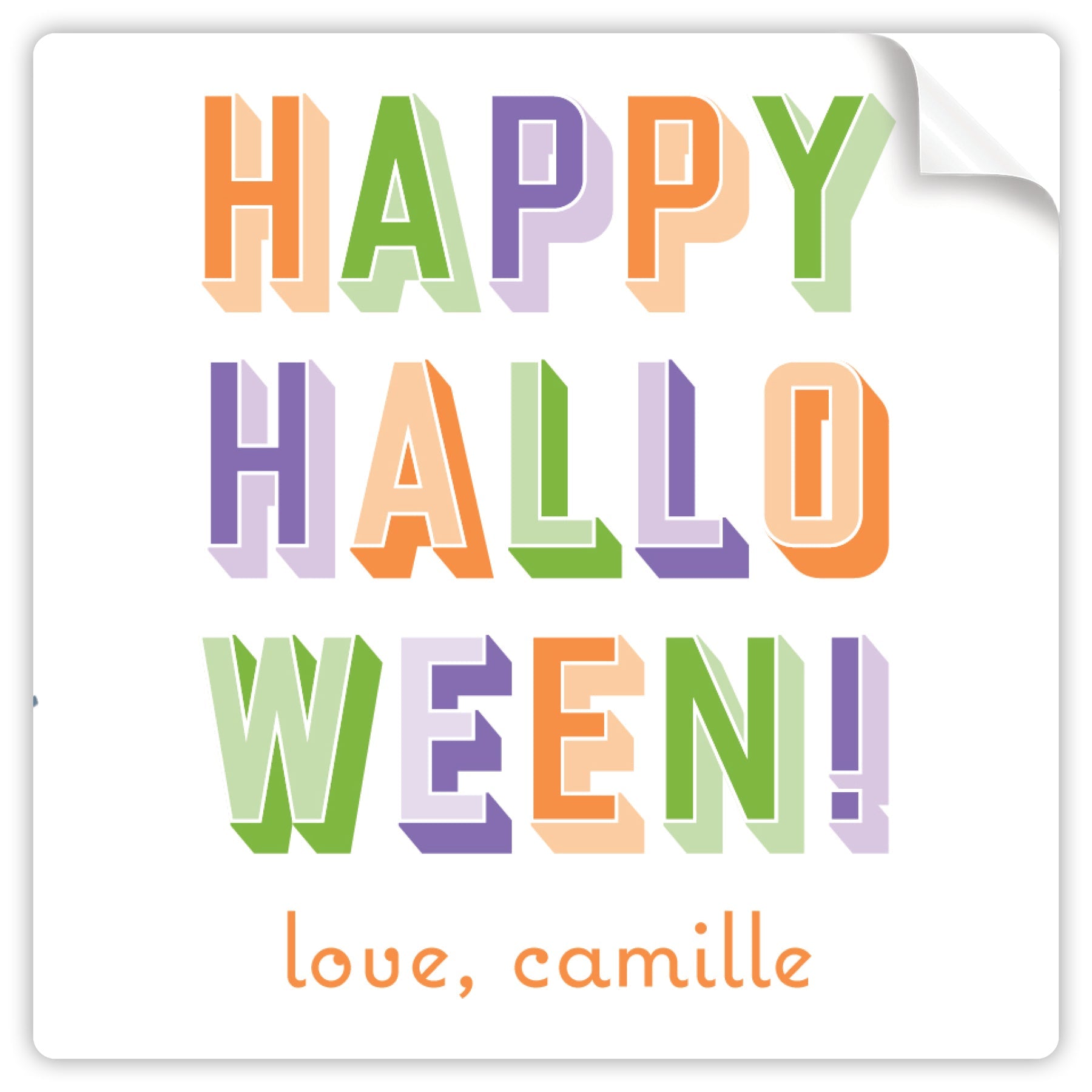 Multi Shaded Halloween Sticker