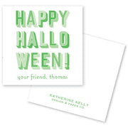 Green Shaded Halloween Card