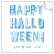 Blue Shaded Halloween Sticker
