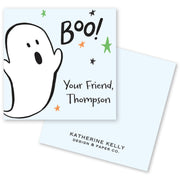 Boo! Ghost Blue Halloween Card