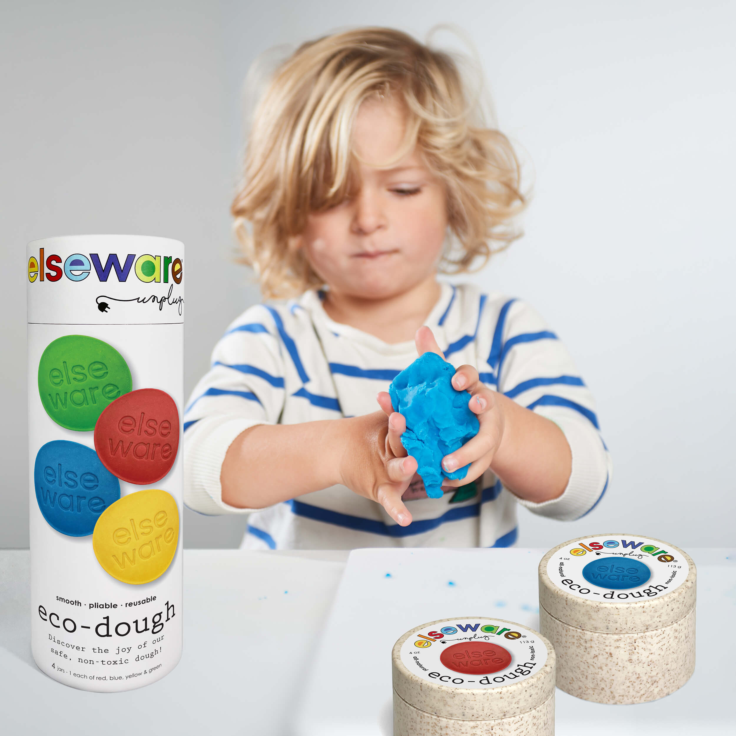 Eco-dough (4-pack) – Natural, Non-toxic Multi-colors