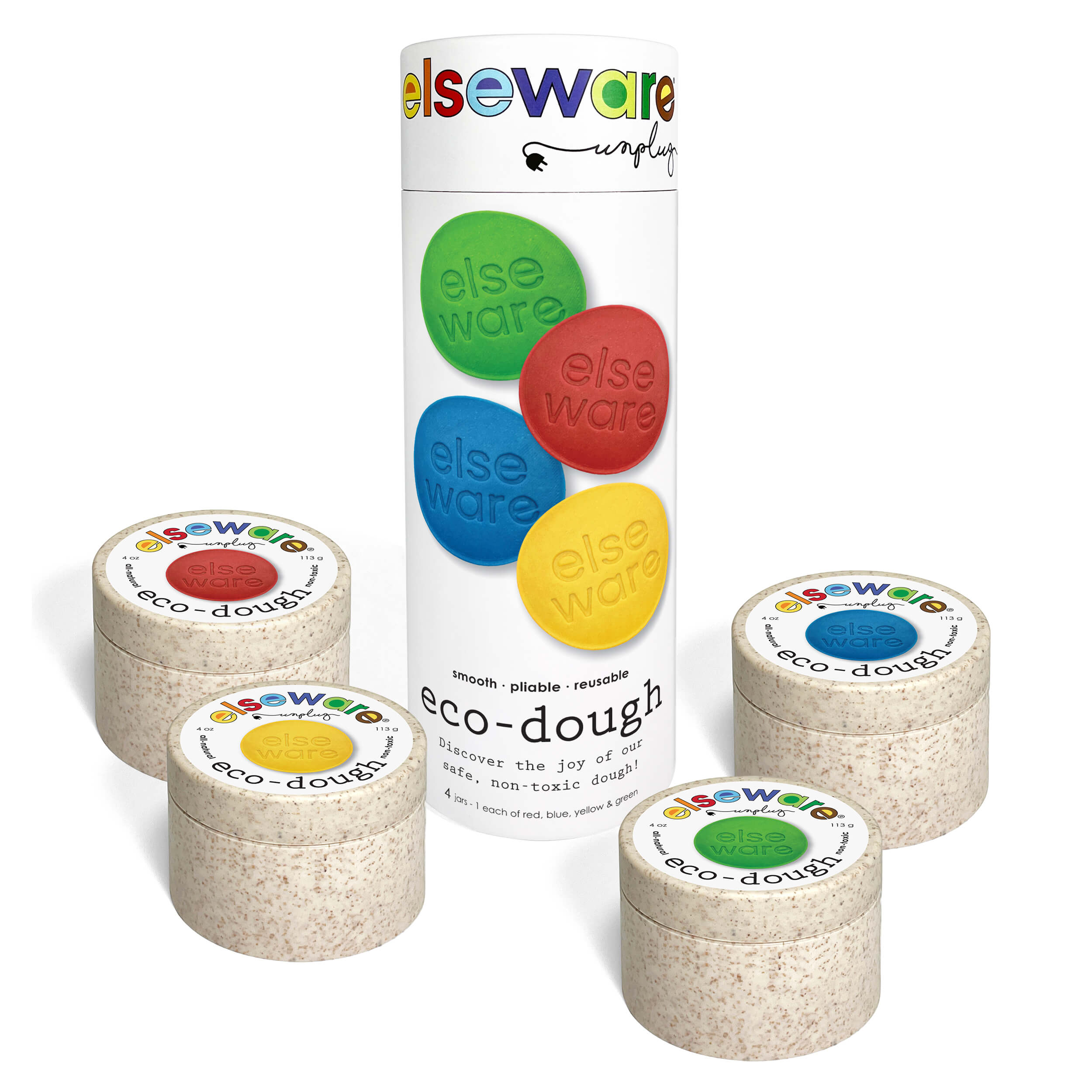 Eco-dough (4-pack) – Natural, Non-toxic Multi-colors
