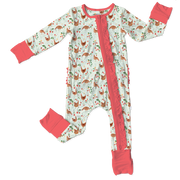 Evalyn Chickens Bamboo Ruffle Convertible Footie (pre-order)