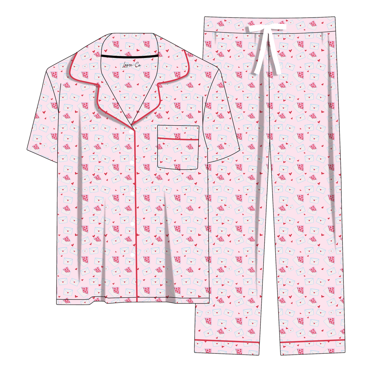 Ezrah Valentines Bamboo Women's Luxe Lounge Set (pre-order)