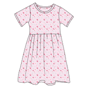 Ezrah Valentines Bamboo Ruffle Spin Dress (pre-order)