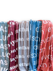 Earth Tones Personalized Minky Blanket