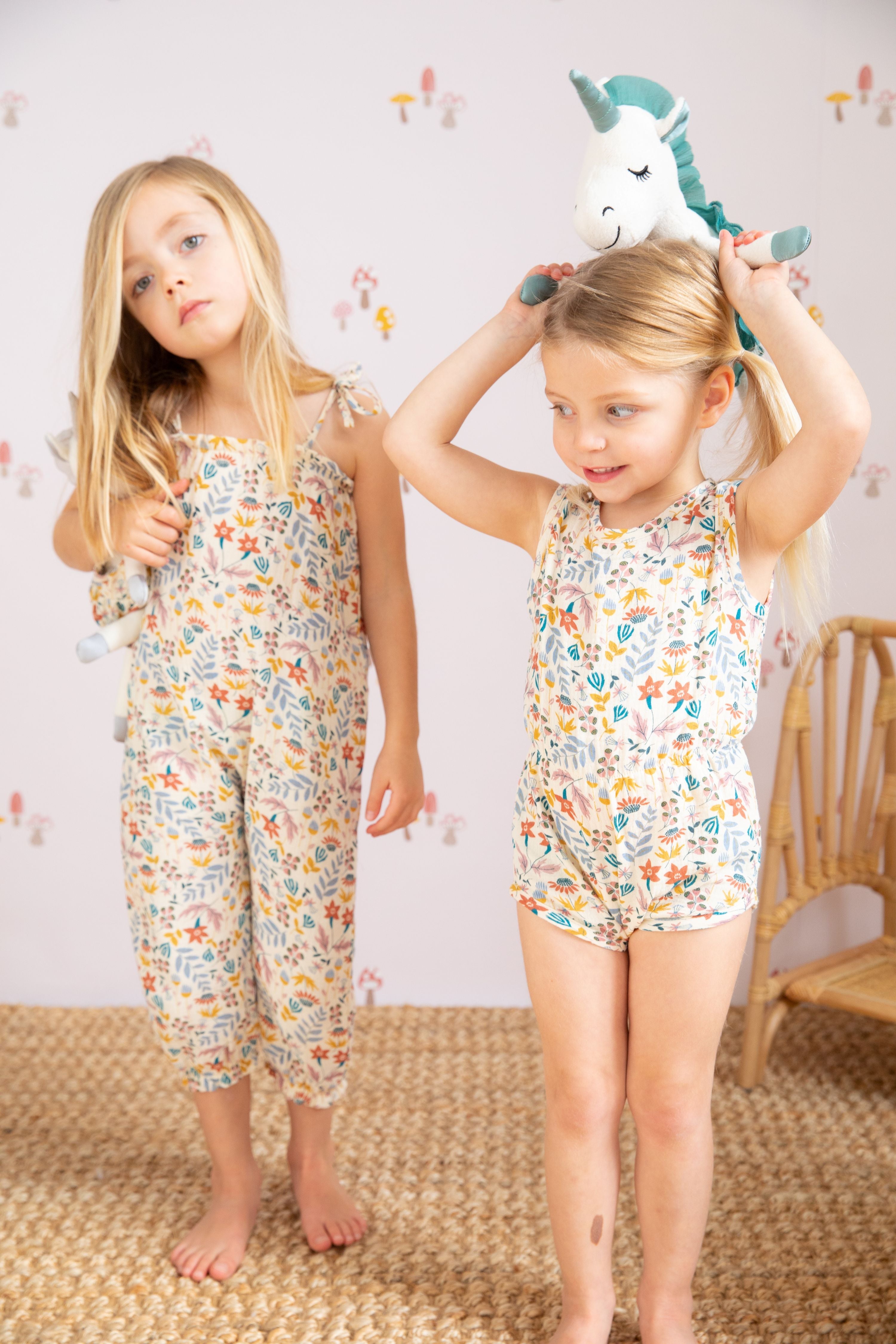 Muslin Shortall - Earthtone Floral