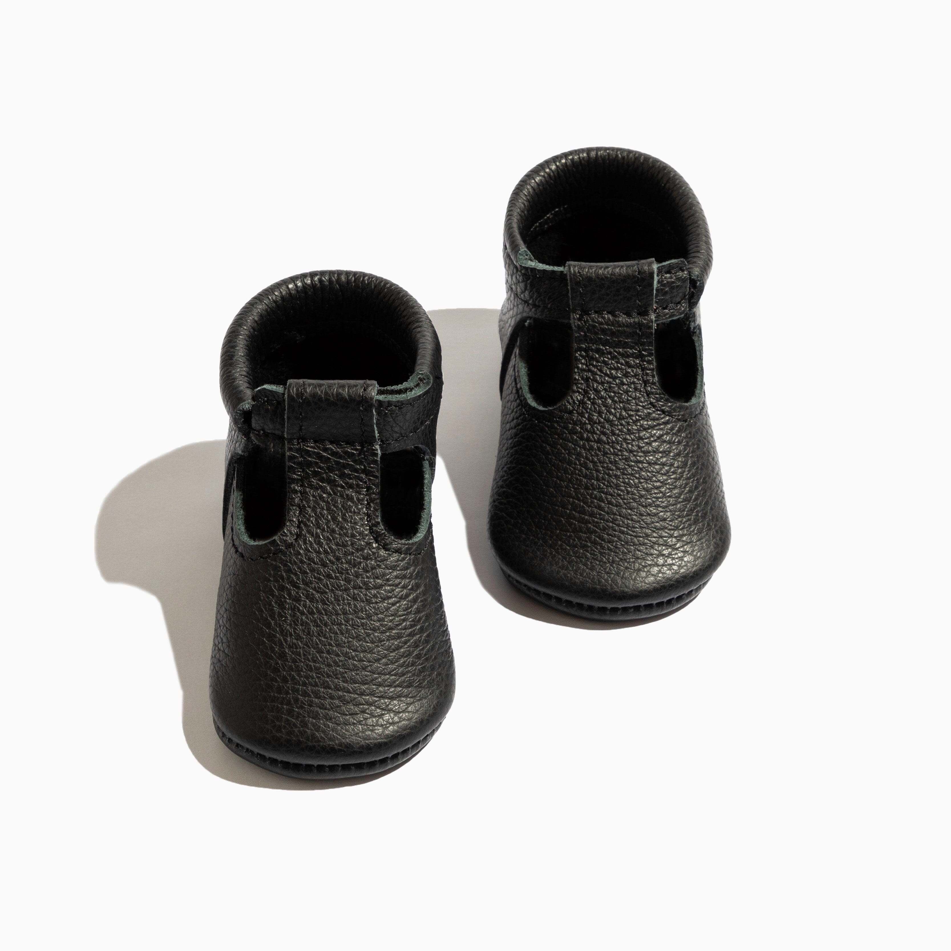 Ebony T-bar Baby Shoe