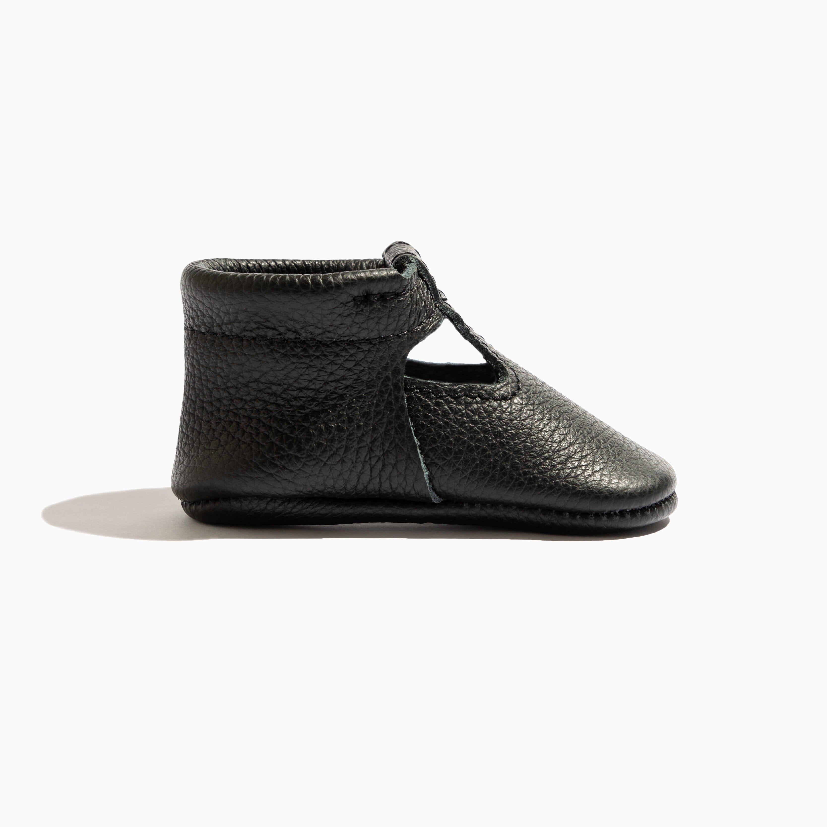 Ebony T-bar Baby Shoe
