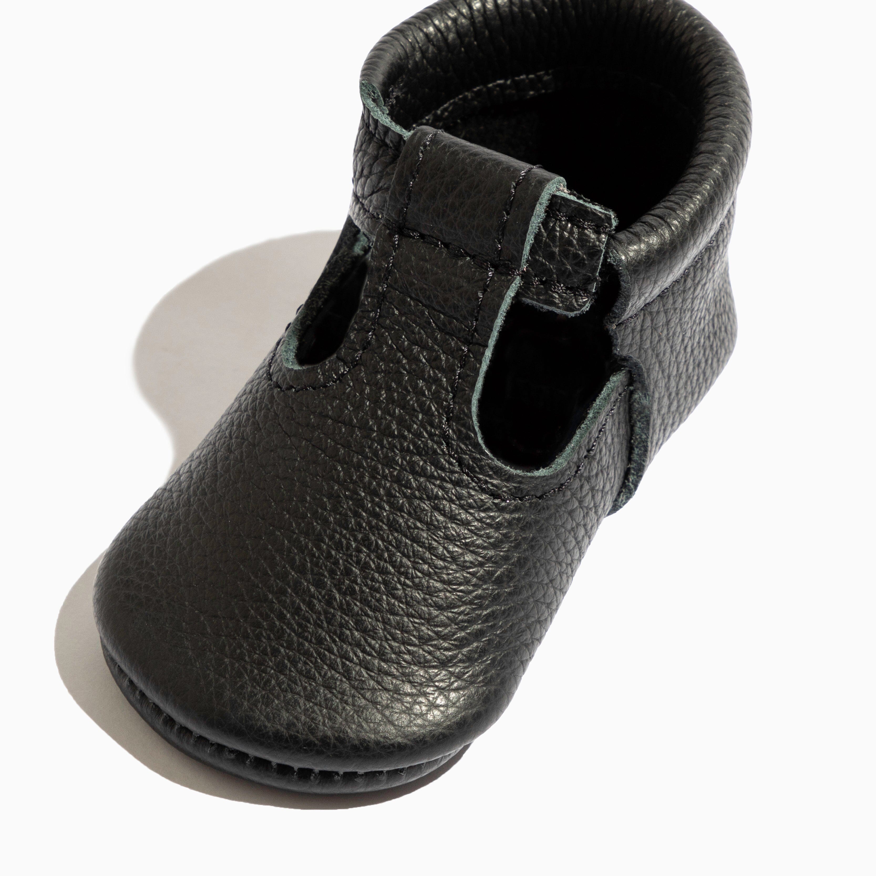 Ebony T-bar Baby Shoe