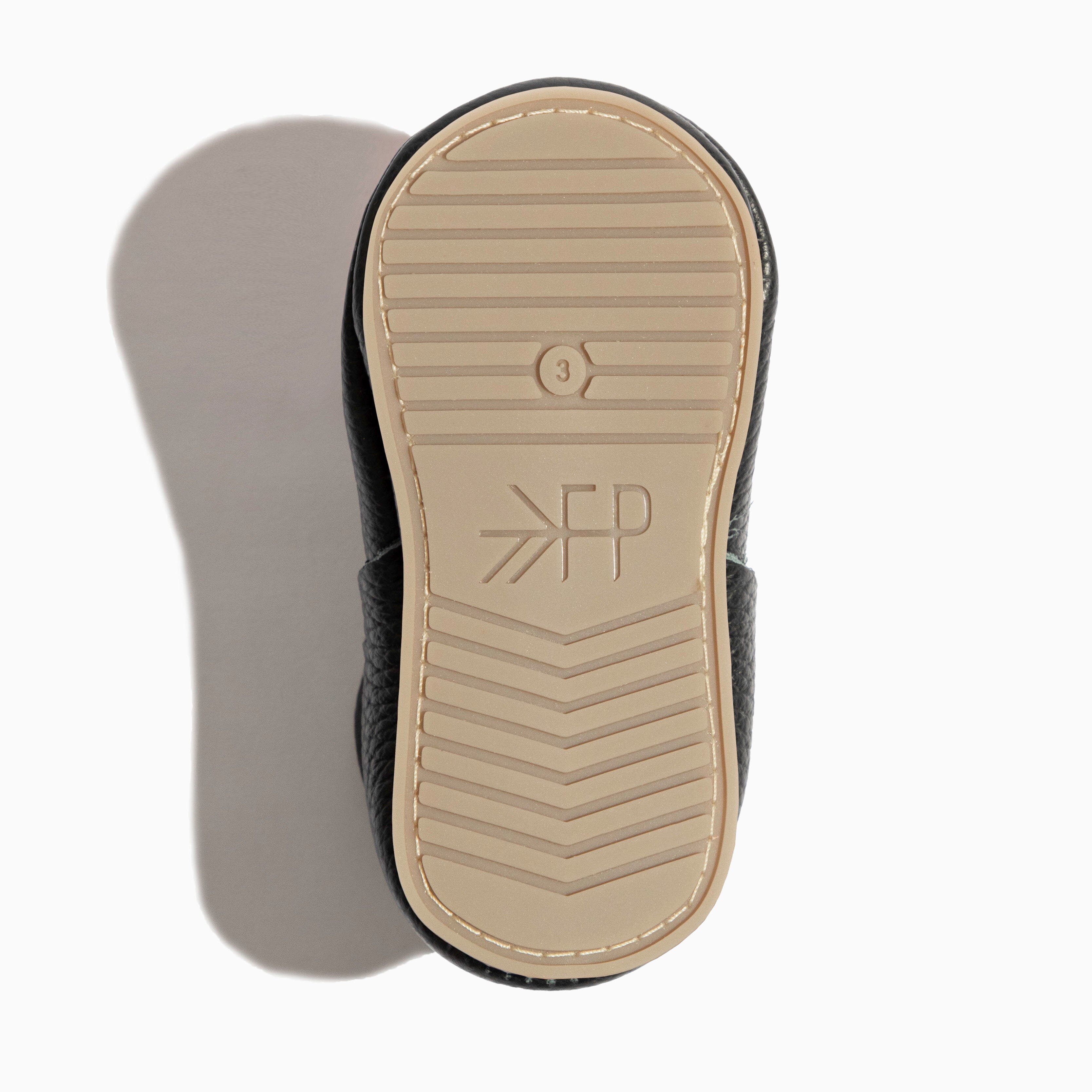 Ebony T-bar Baby Shoe