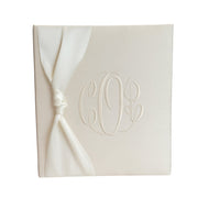 Baby Memory Book - Ecru Silk (w/ Satin Bow)