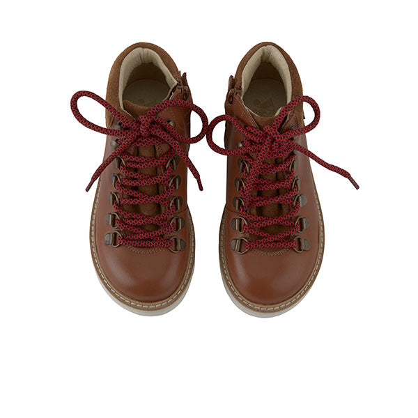 Eddie Ankle-High Hiking Kids Boot Chestnut Brown Leather