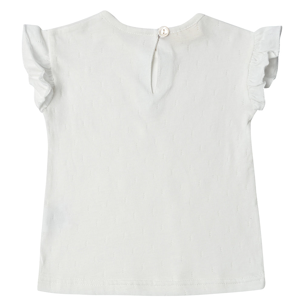 Edie Frill Top - White