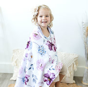 Minky Baby Blanket Vintage Floral