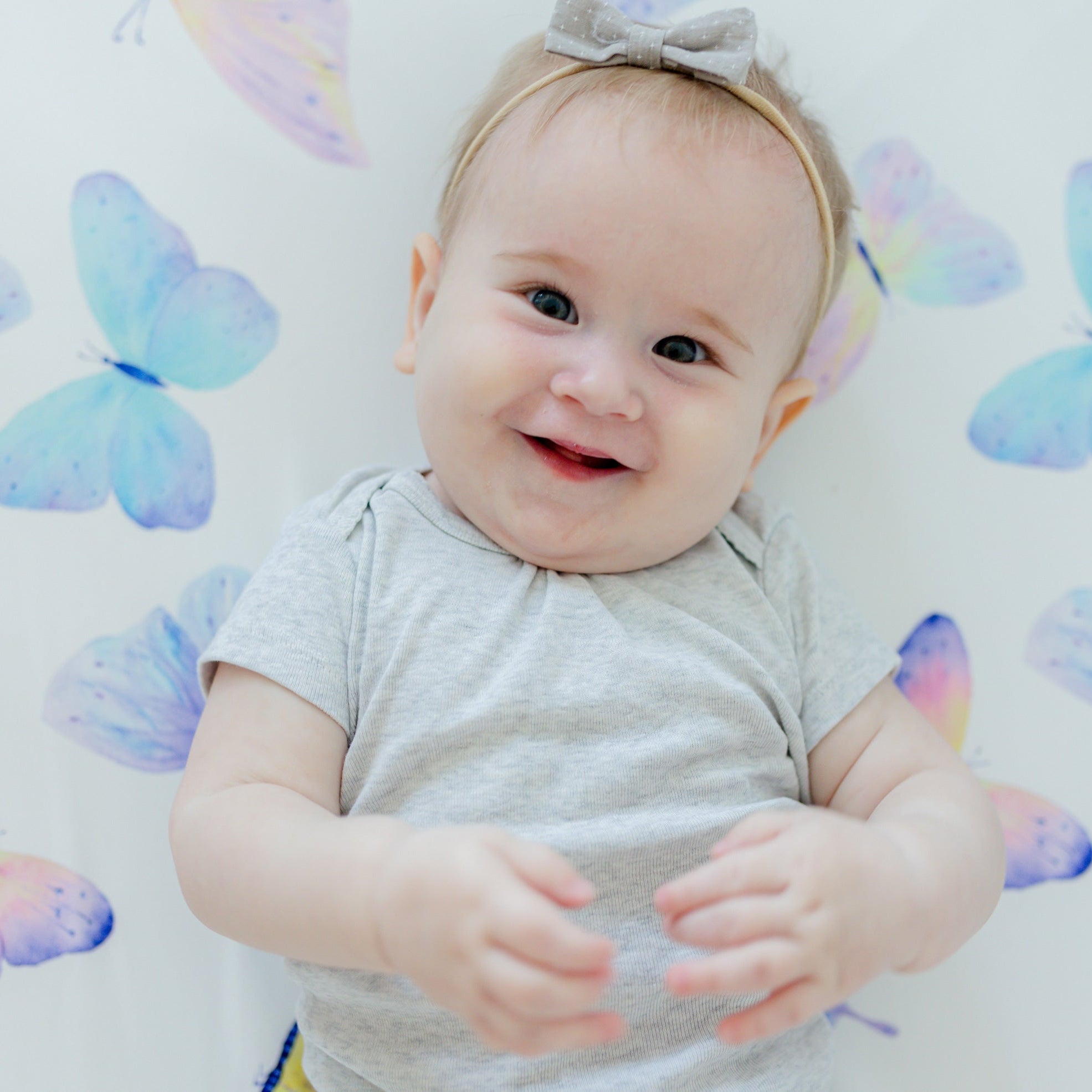 Fitted Crib Sheet - Butterfly