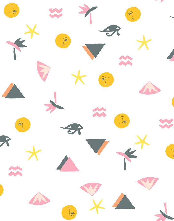 'egyptian Icons' Wallpaper By Tea Collection - Bubblegum