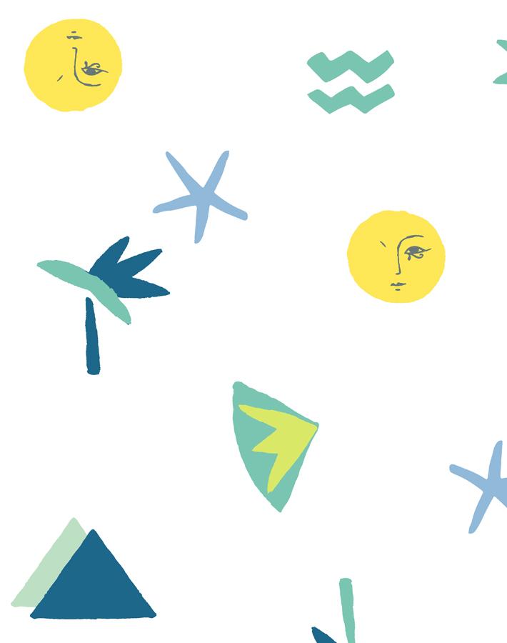 'egyptian Icons' Wallpaper By Tea Collection - Green