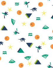 'egyptian Icons' Wallpaper By Tea Collection - Navy
