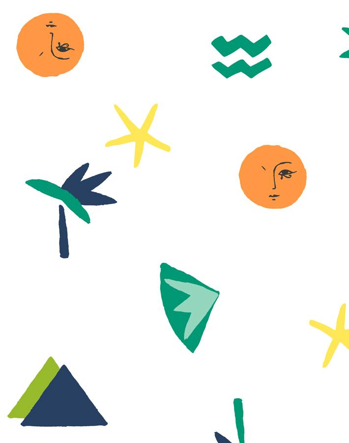 'egyptian Icons' Wallpaper By Tea Collection - Navy