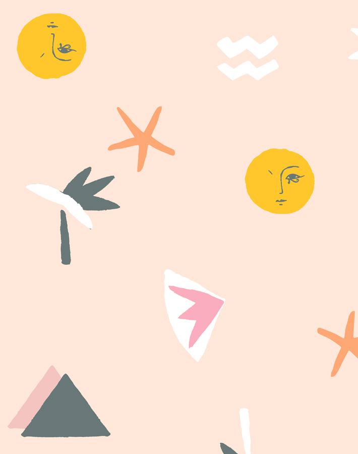 'egyptian Icons' Wallpaper By Tea Collection - Peach