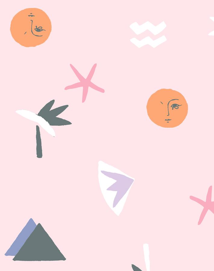 'egyptian Icons' Wallpaper By Tea Collection - Pink