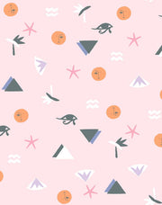 'egyptian Icons' Wallpaper By Tea Collection - Pink