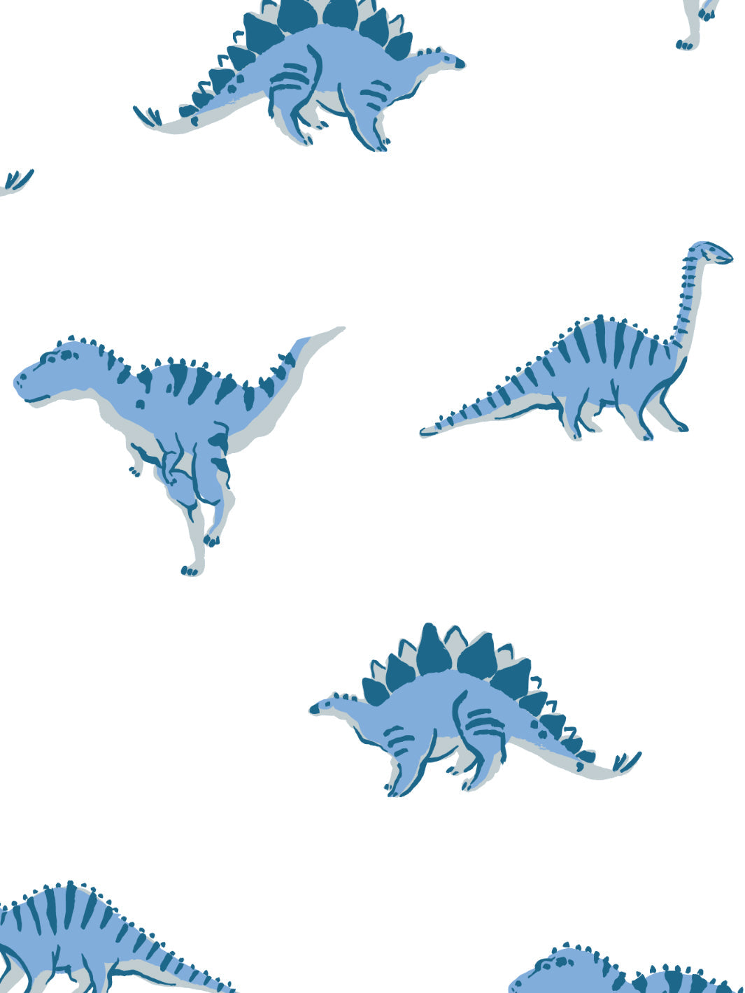 'el Dorado Dinos' Wallpaper By Tea Collection - Blues