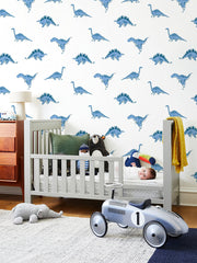 'el Dorado Dinos' Wallpaper By Tea Collection - Blues