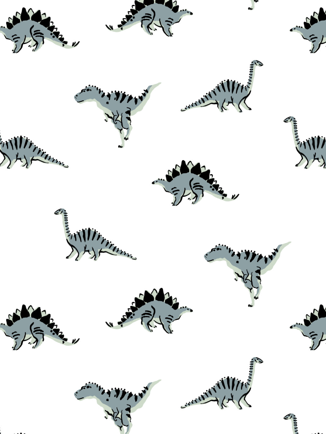 'el Dorado Dinos' Wallpaper By Tea Collection - White
