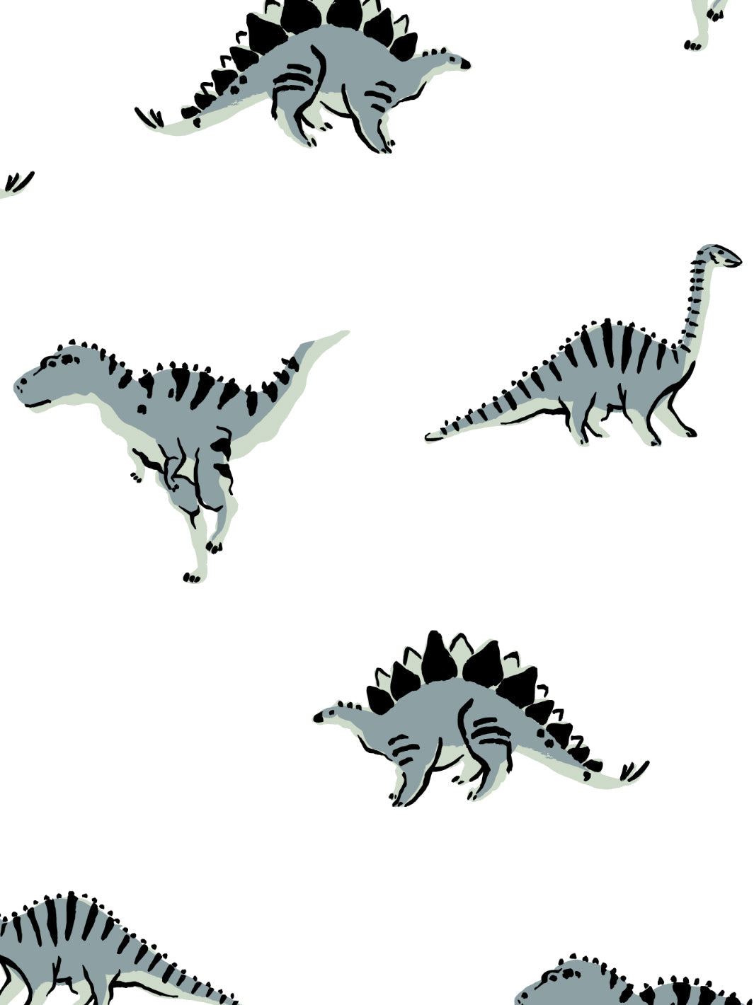 'el Dorado Dinos' Wallpaper By Tea Collection - White