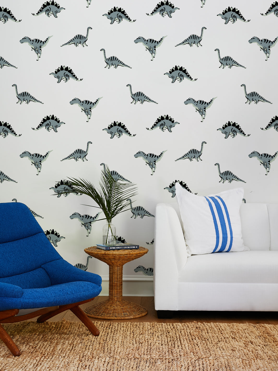 'el Dorado Dinos' Wallpaper By Tea Collection - White