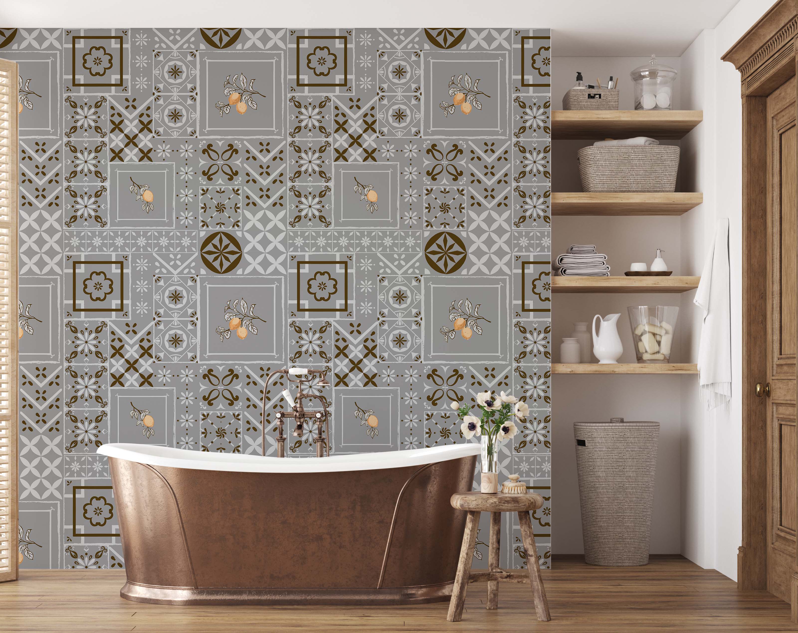 Meena Wallpaper By The Bright Leaf Design