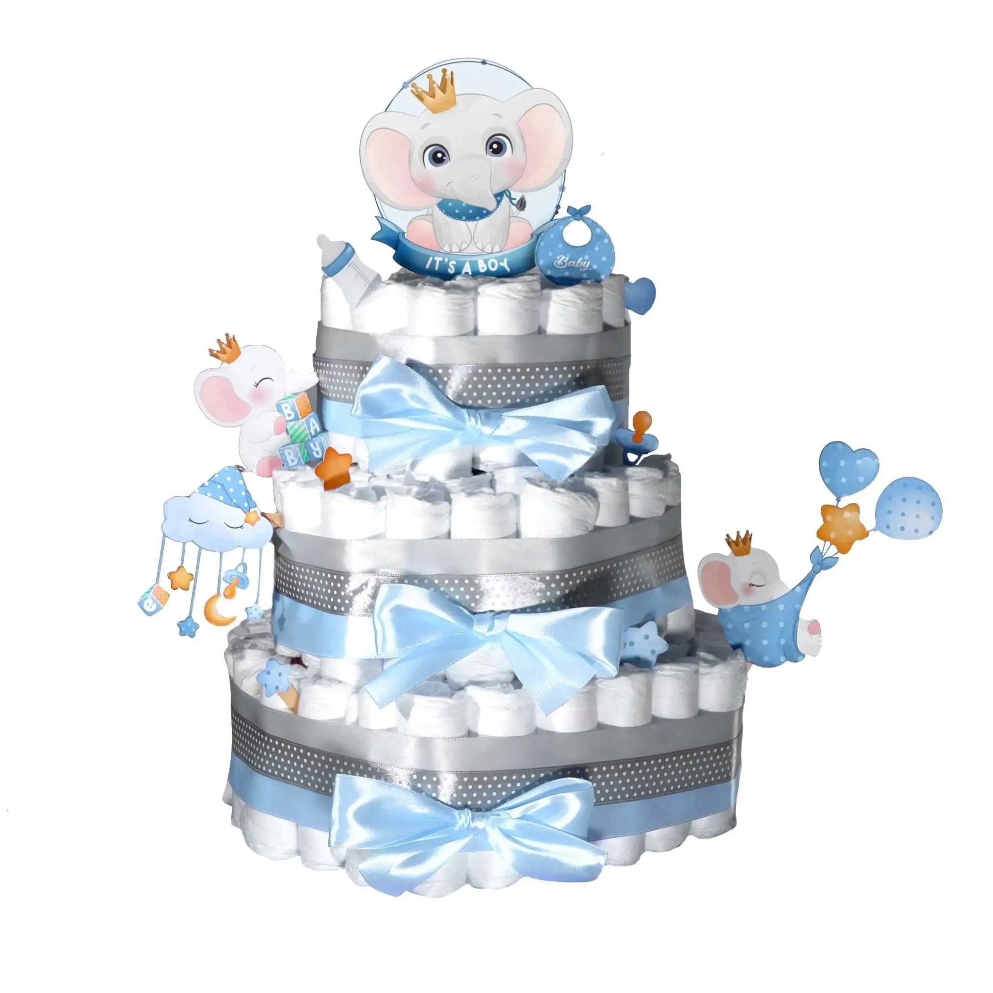 Elephant Diaper Cake Kit -  "it's A Girl"/"it's A Boy"