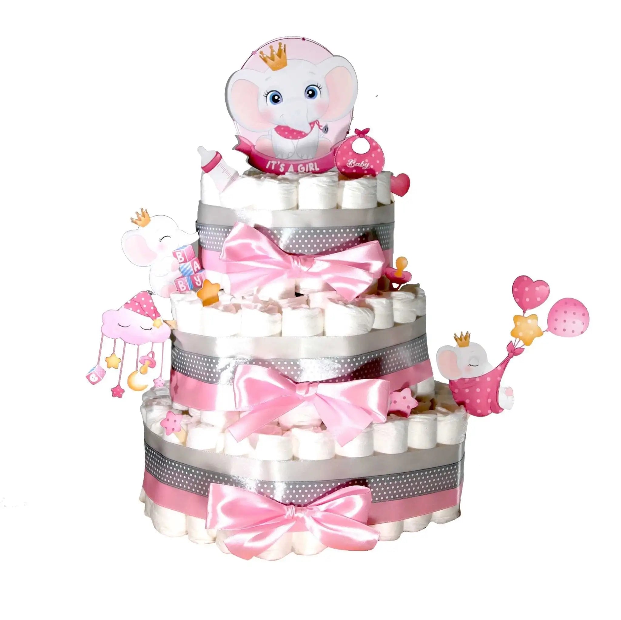 Elephant Diaper Cake Kit -  "it's A Girl"/"it's A Boy"