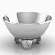 Sterling Silver Elephant Baby Feeding Bowl By Krysaliis