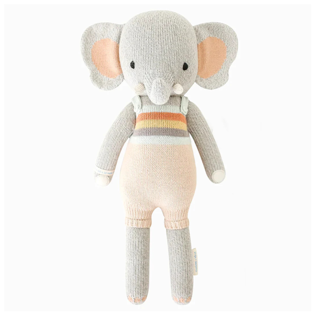 Elephant Plush - Handmade Organic Cotton Stuffed Animal