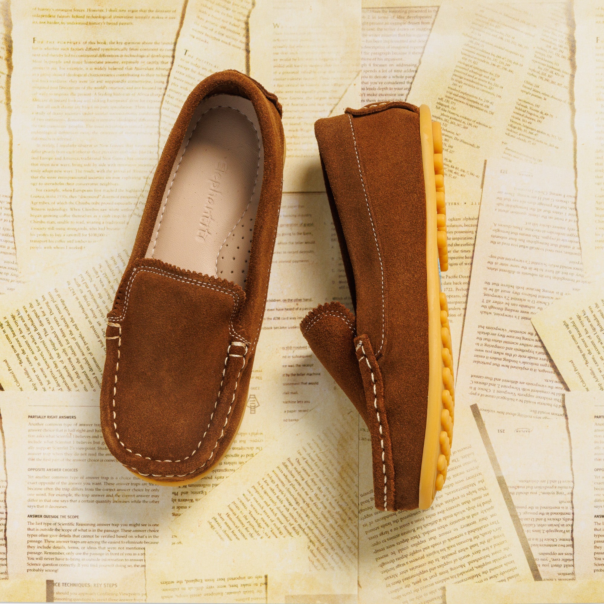 Antton Driver Moc Suede Chestnut