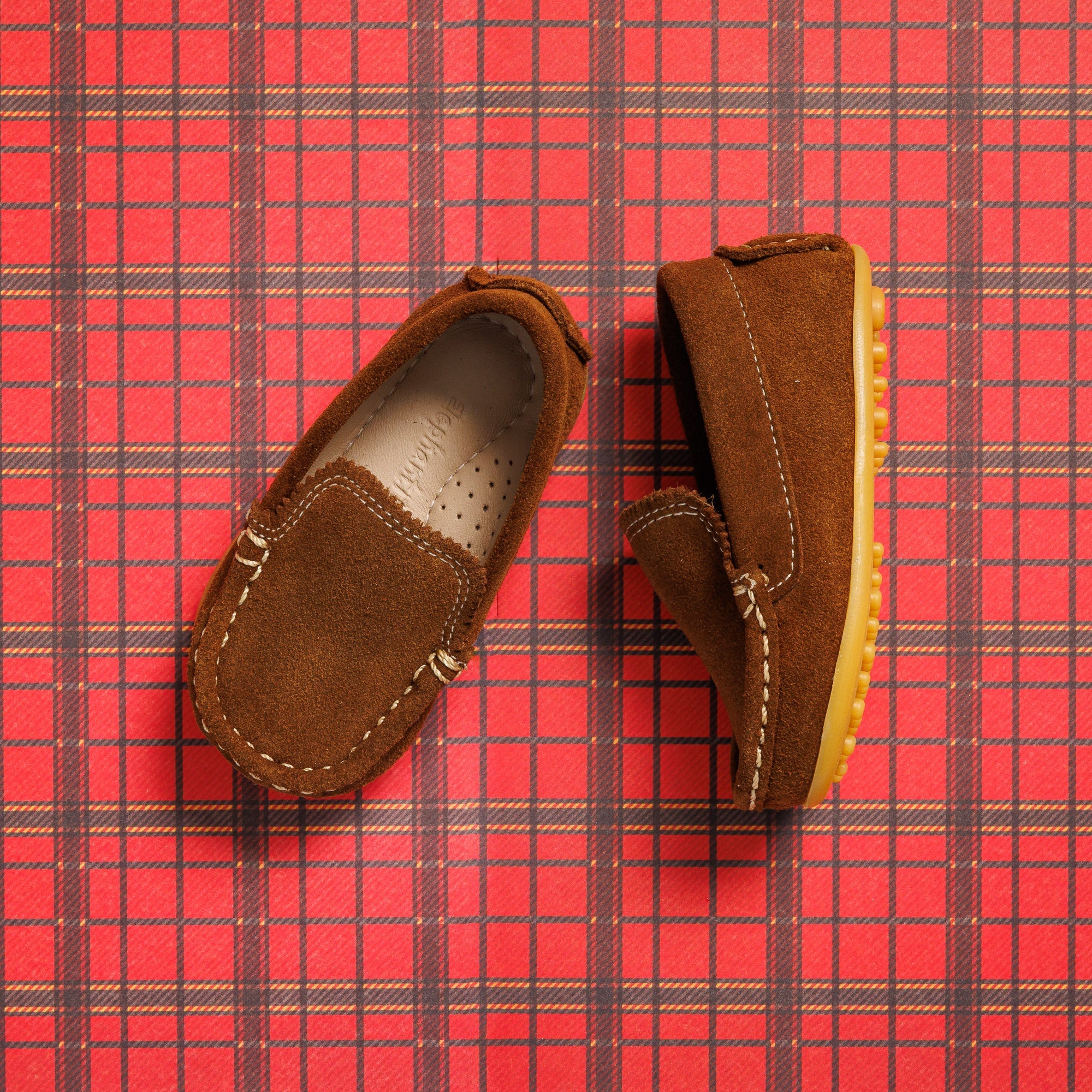 Antton Driver Moc Toddlers Suede Chestnut