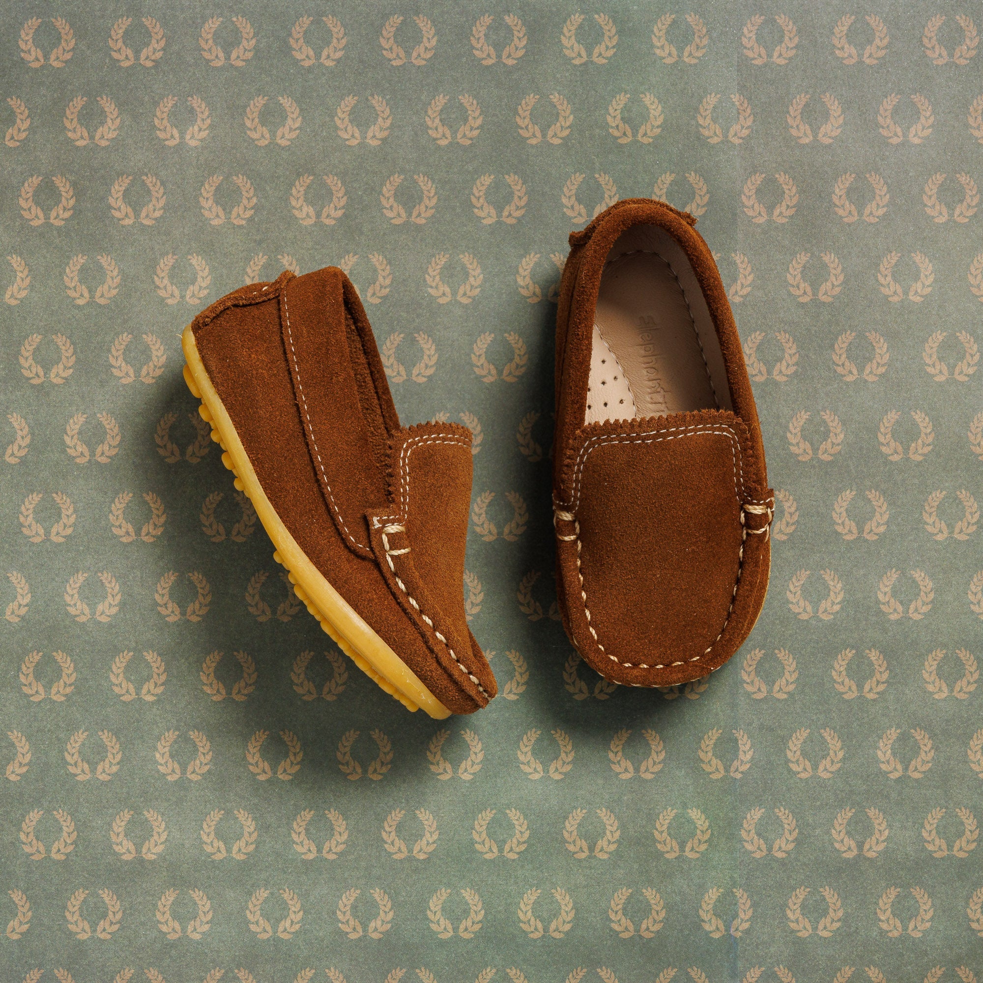 Antton Driver Moc Toddlers Suede Chestnut