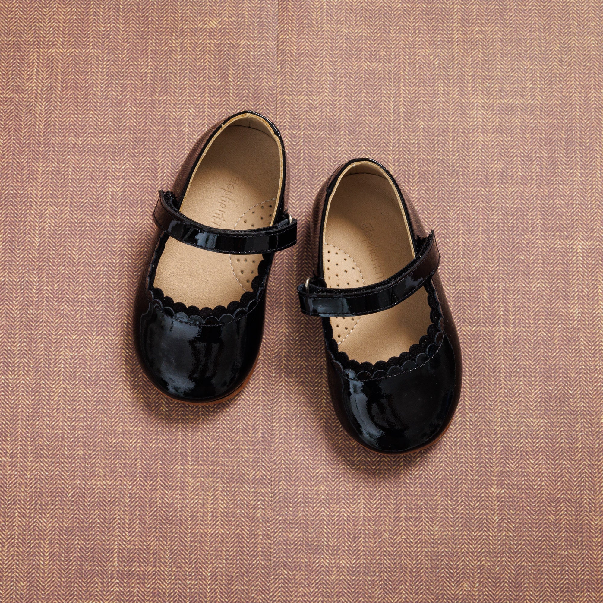 Aria Flat Toddler Patent Black