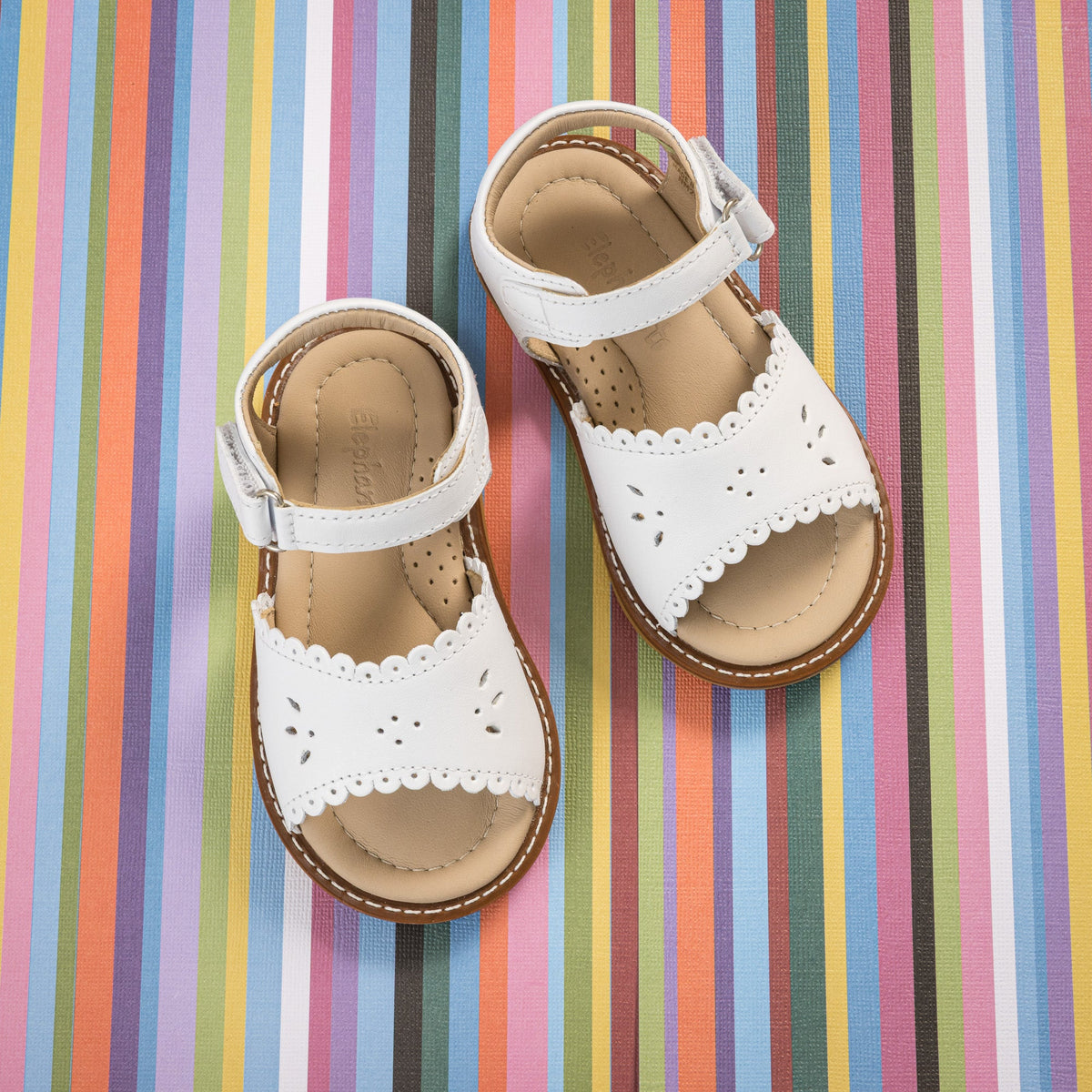 Classic Sandal With Scallop Toddler White