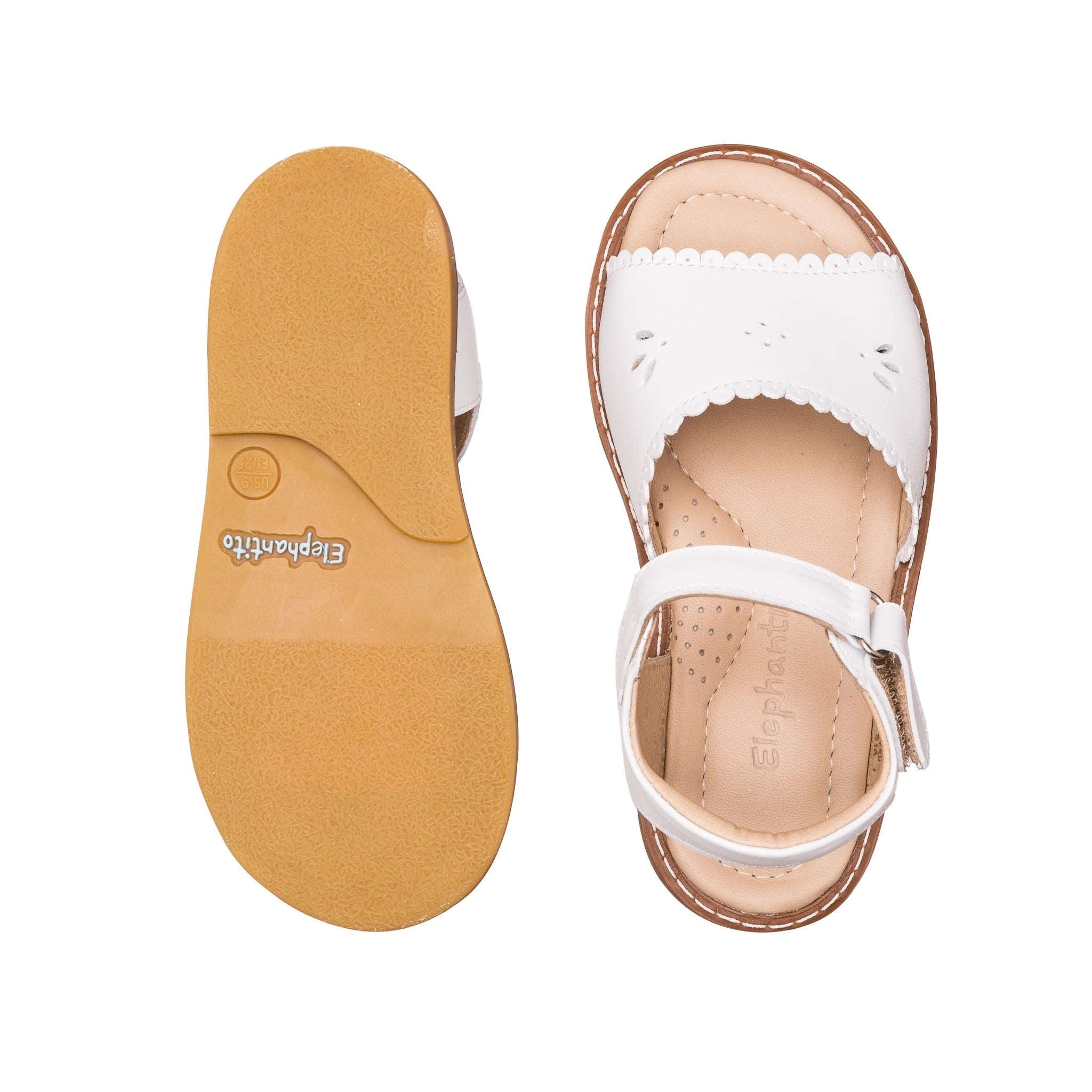 Classic Sandal With Scallop Toddler White