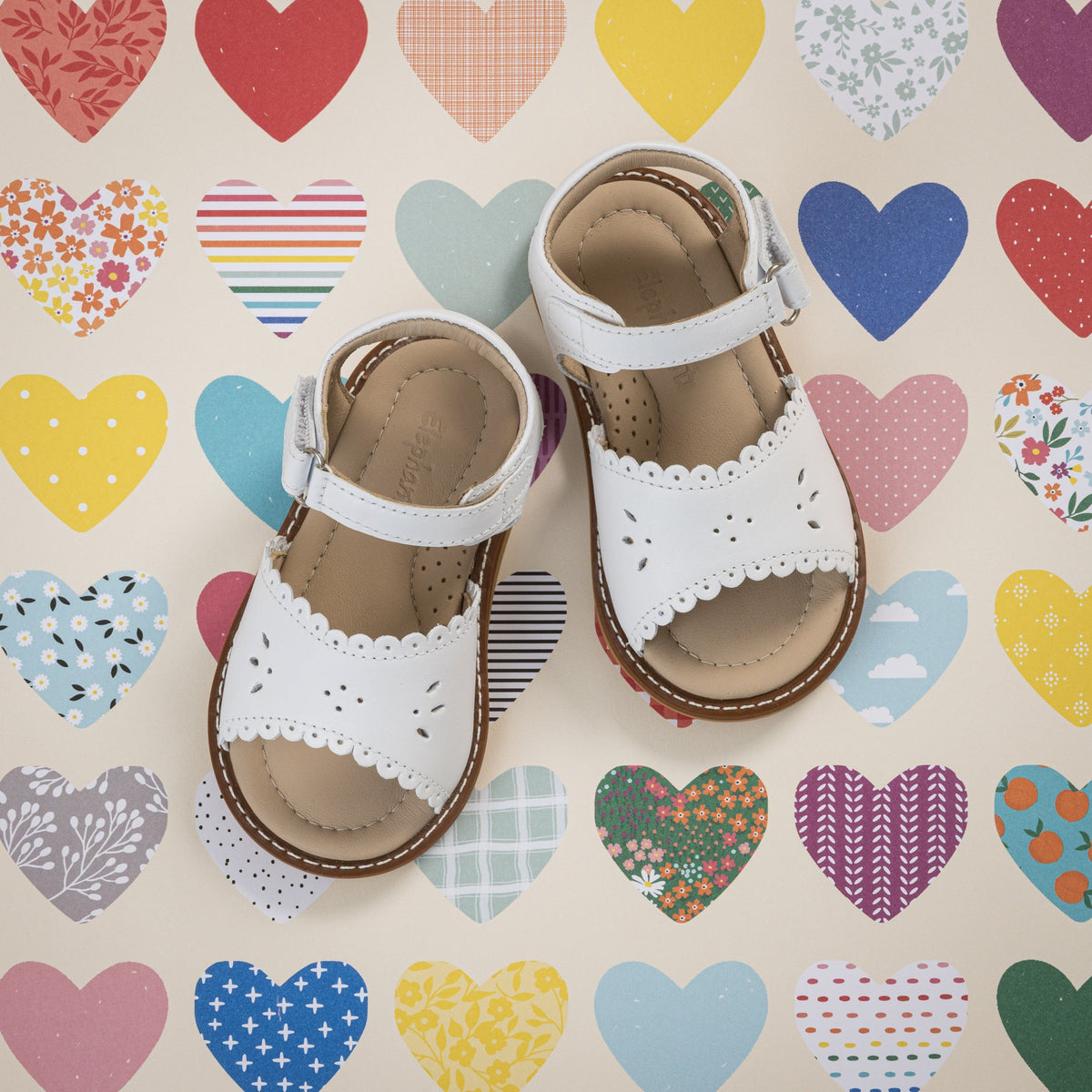 Classic Sandal With Scallop Toddler White
