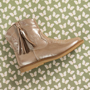 Hannah Suede Boot Metallic Blush
