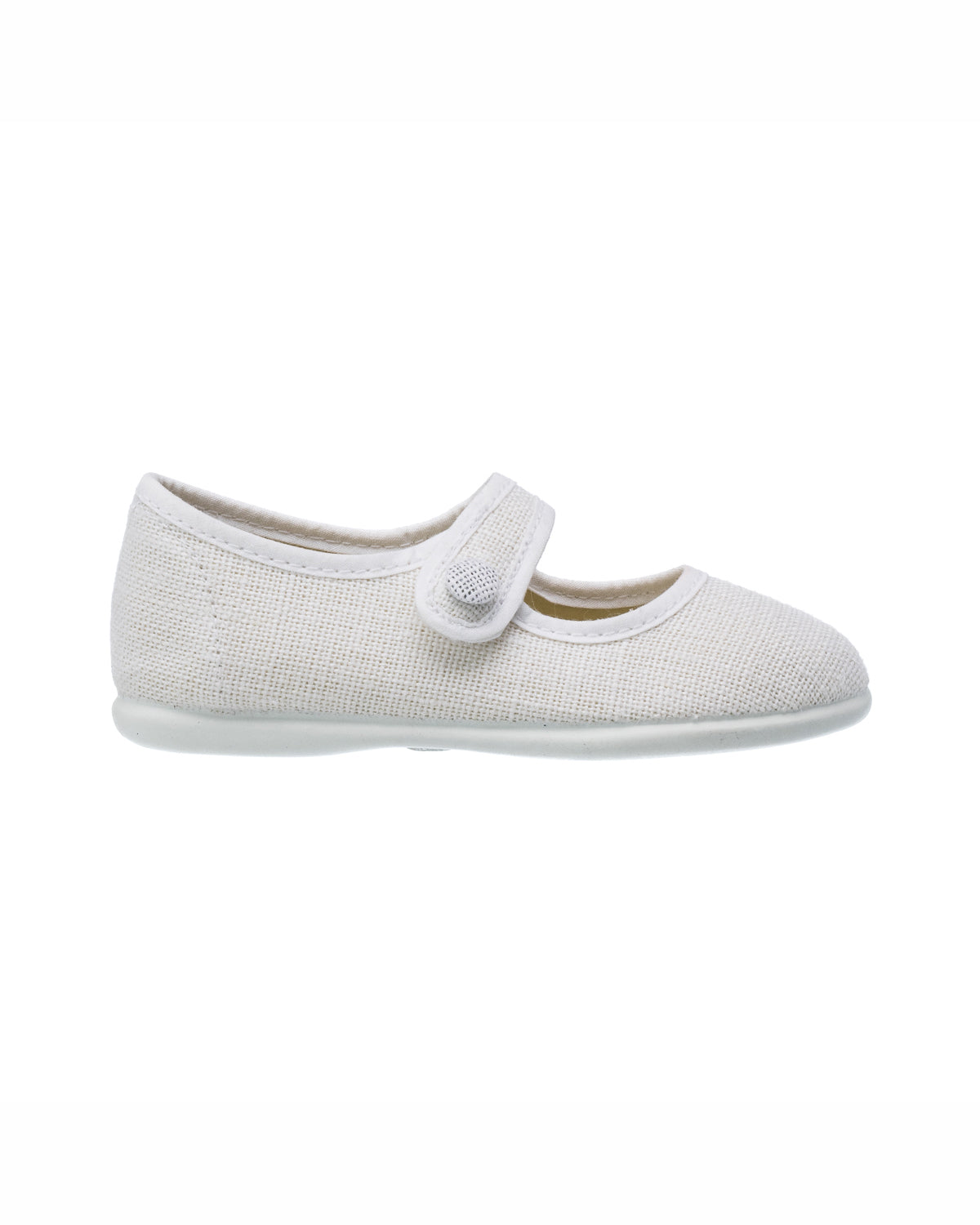 Linen Mary Jane White