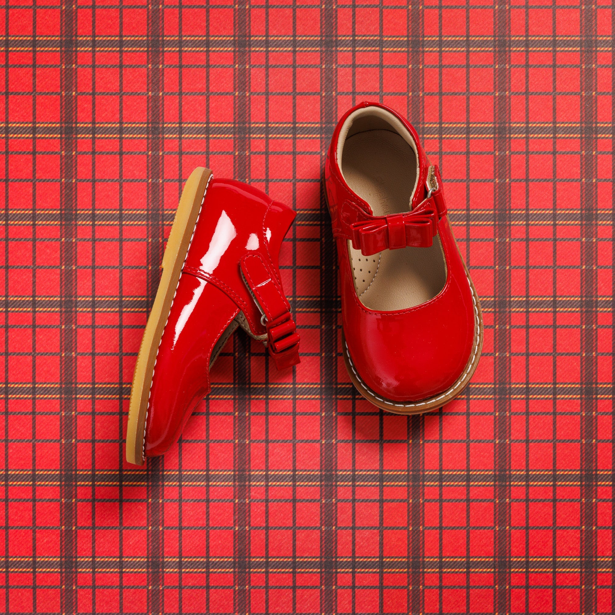 Mary Jane With Bow Toddler Red